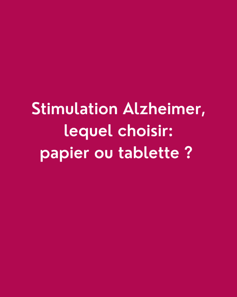 Stimulation Alzheimer, lequel choisir: papier ou tablette ?