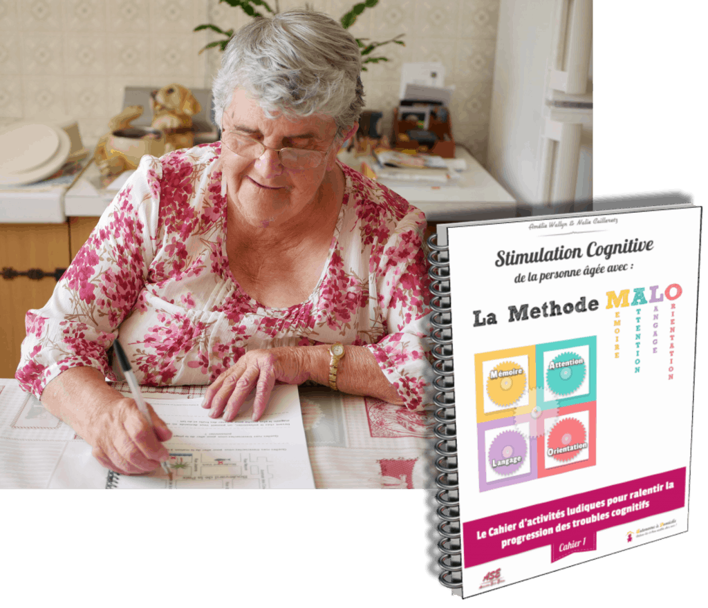 Méthode MALO stimulation cognitive alzheimer photo mamie + mockup v1