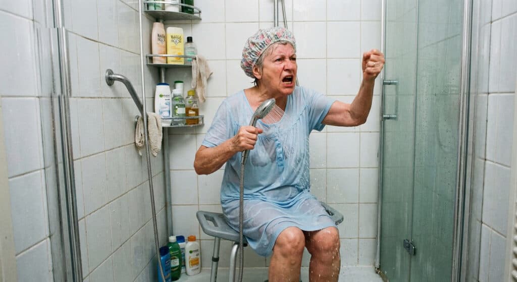 refus douche agressivité